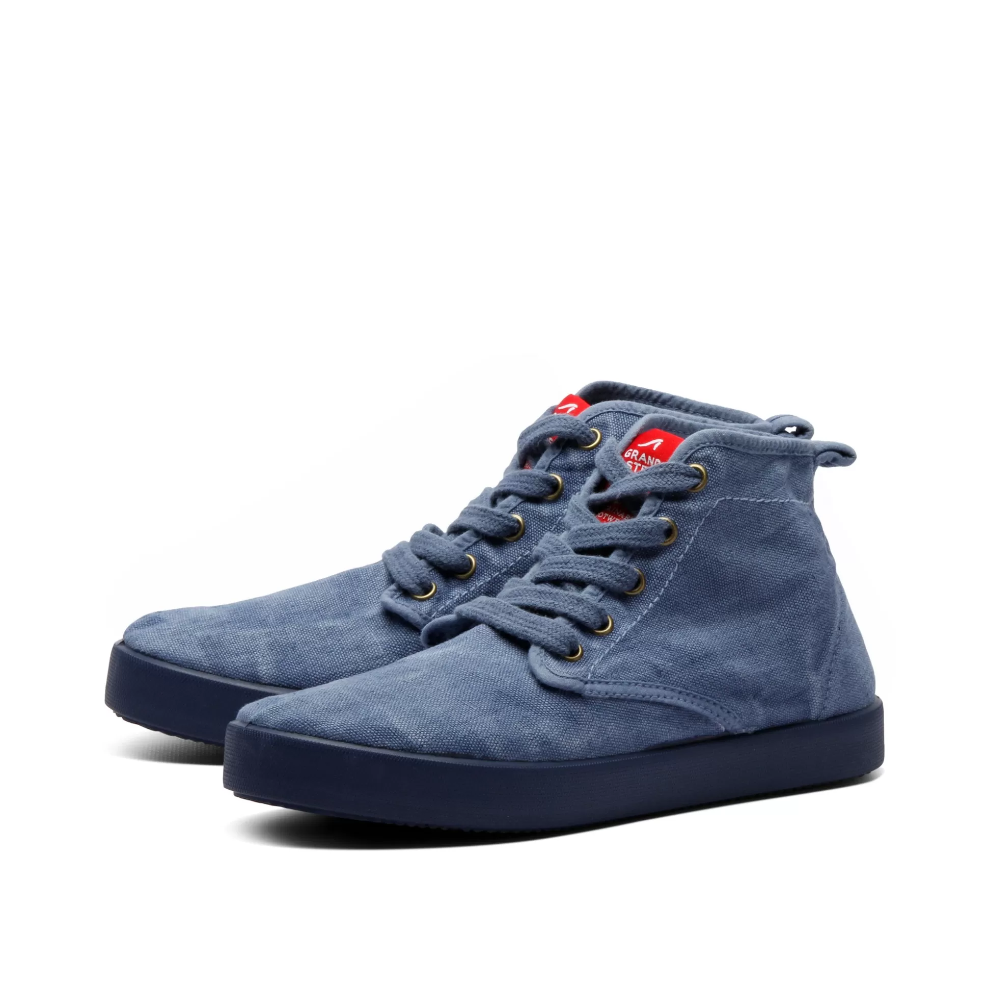 Herren Grand Step Adam Hemp Sneaker Blue Washed