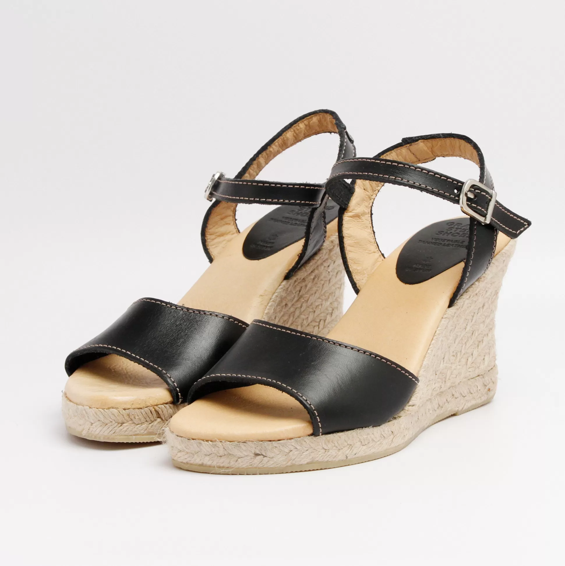 Damen Grand Step Babette Yute Wedge Sandal Negro