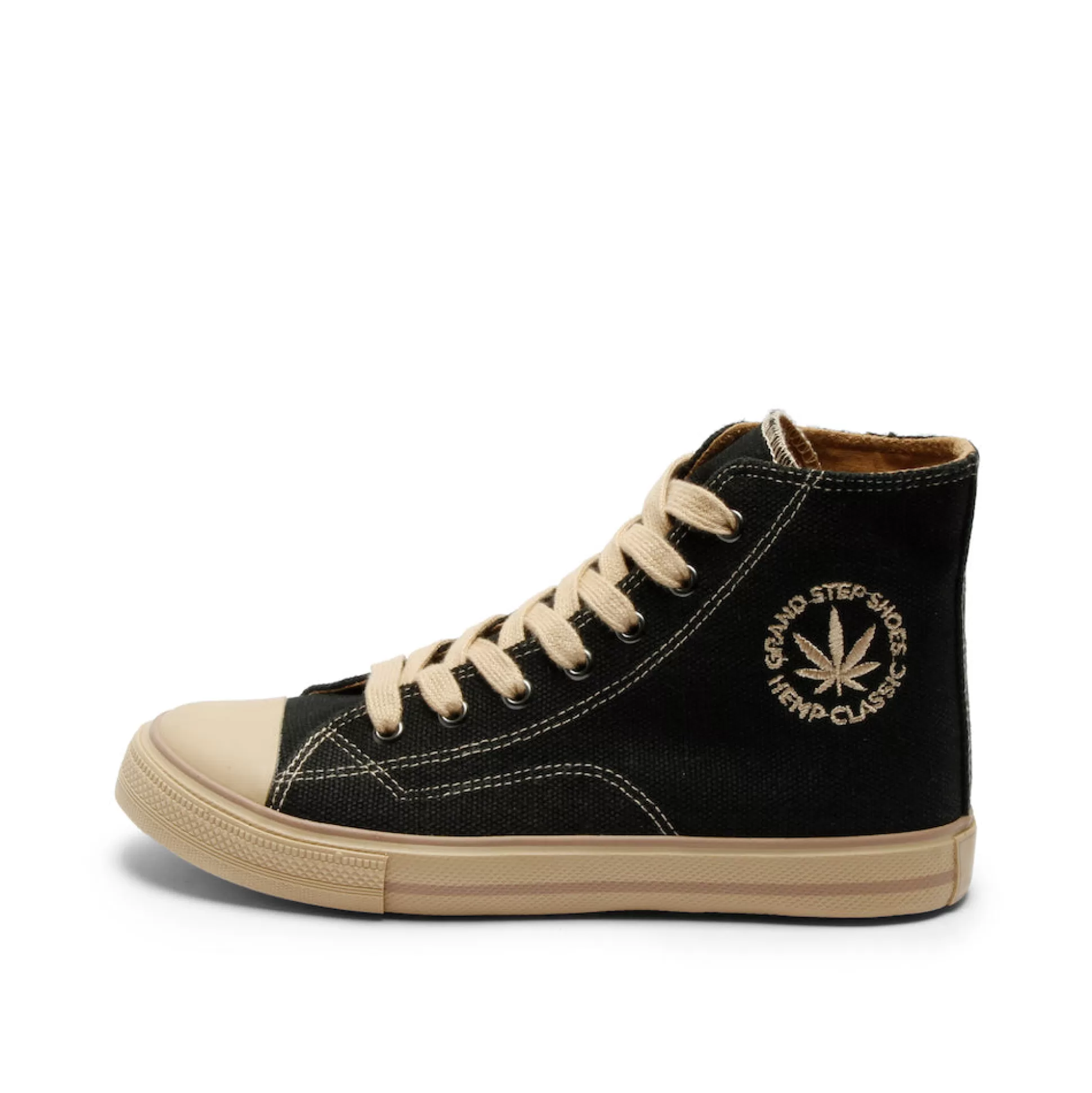 Herren Grand Step Billy Black Hemp Sneaker