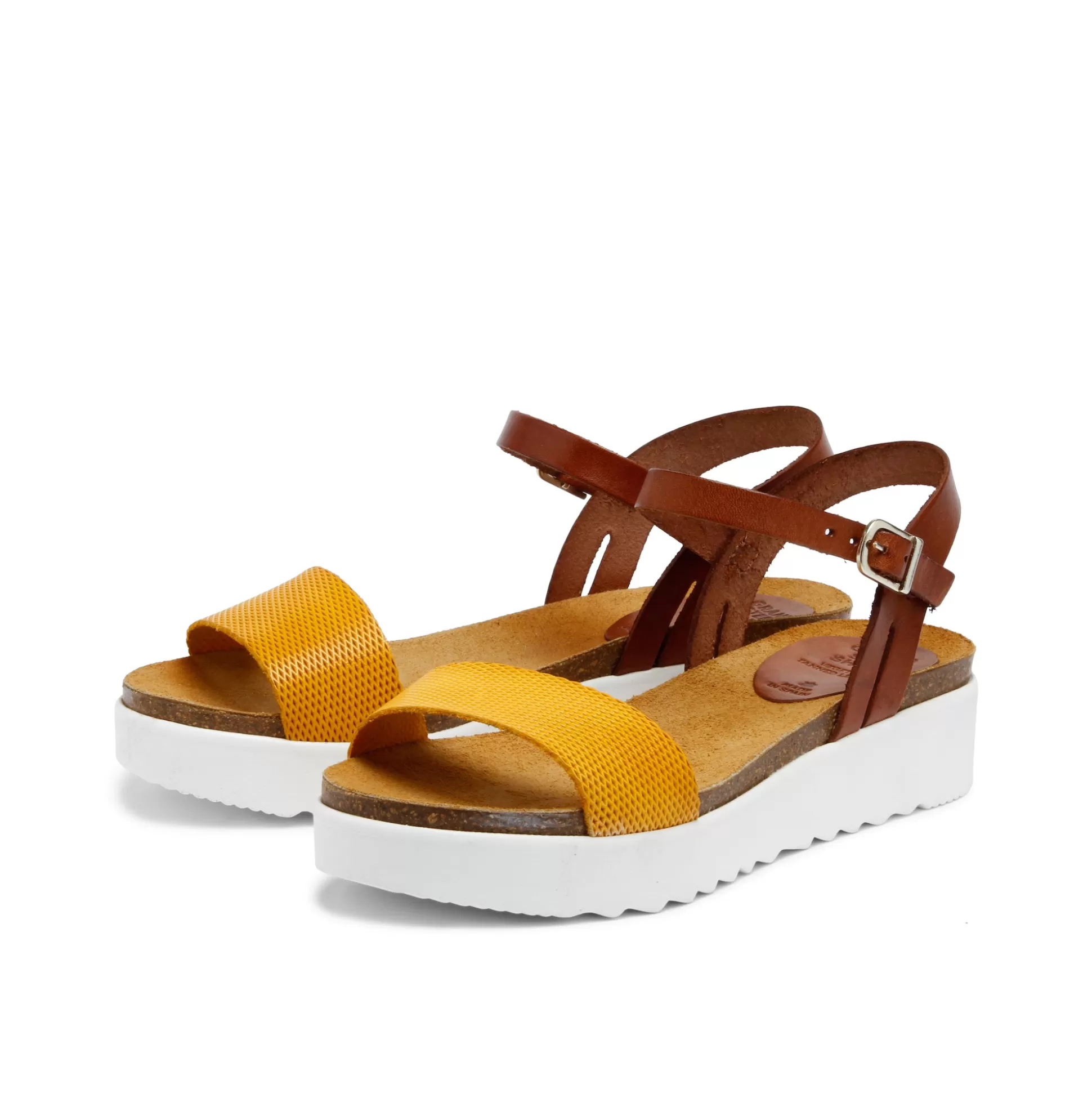 Damen Grand Step Eden Leather Sandal Whisky Sun