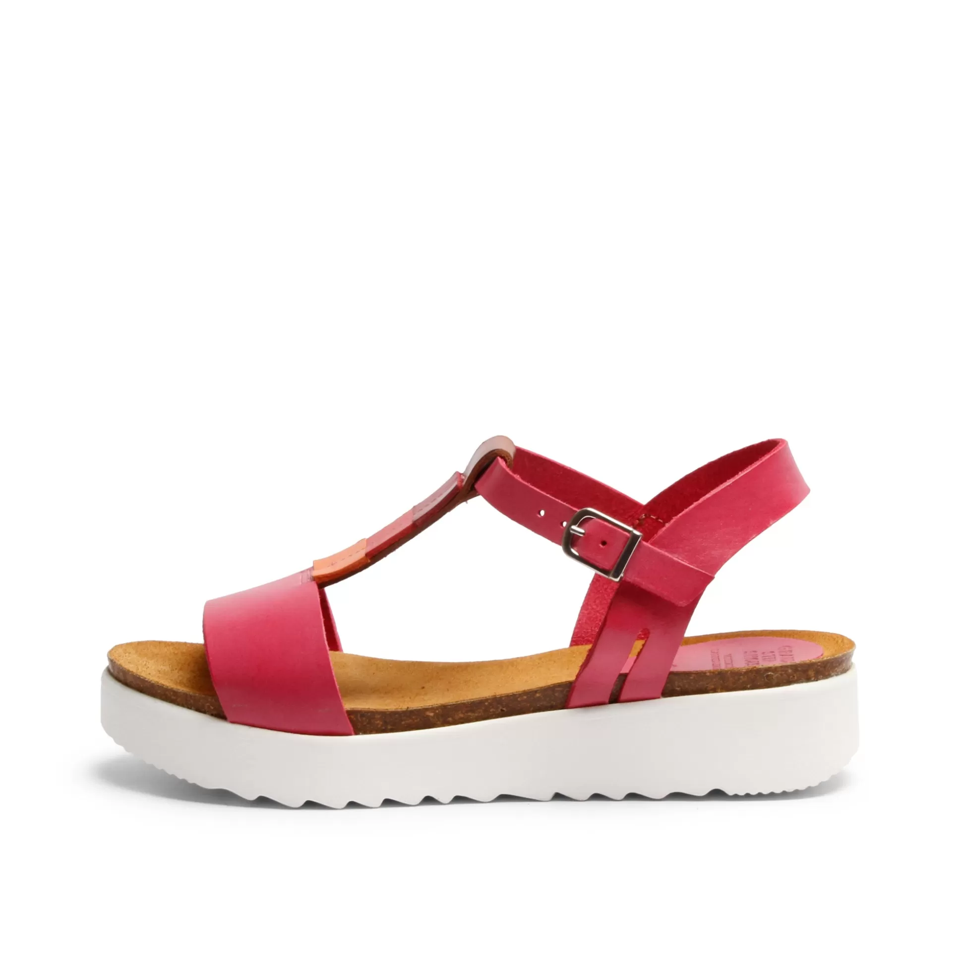 Damen Grand Step Emilia Leather Sandal Fuchsia