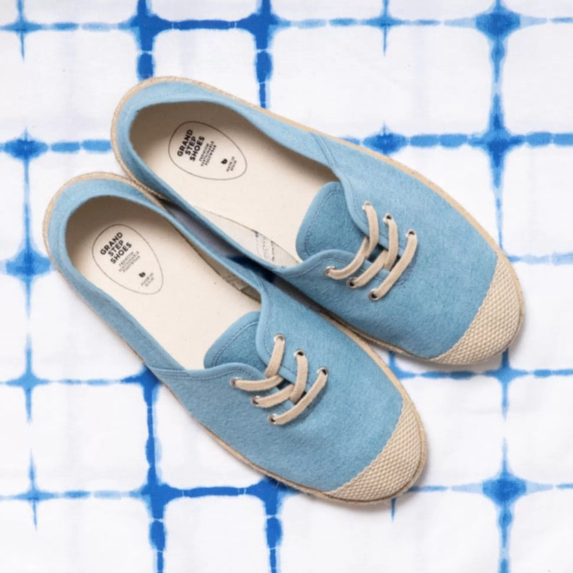 Damen Grand Step Eve Espadrille Sky Washed