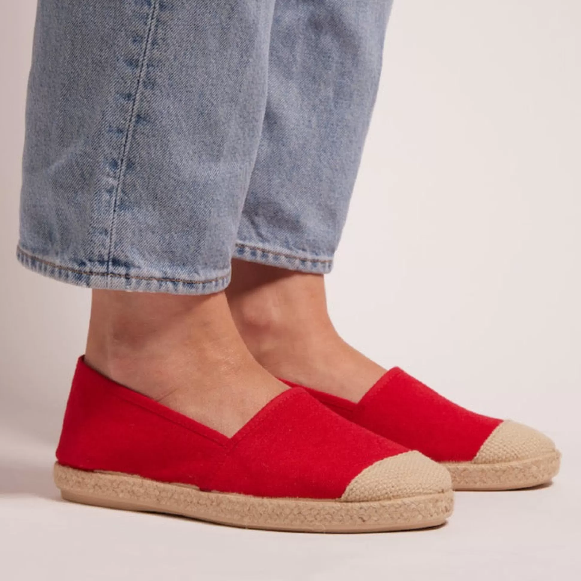 Damen Grand Step Evita Cotton Espadrille Red