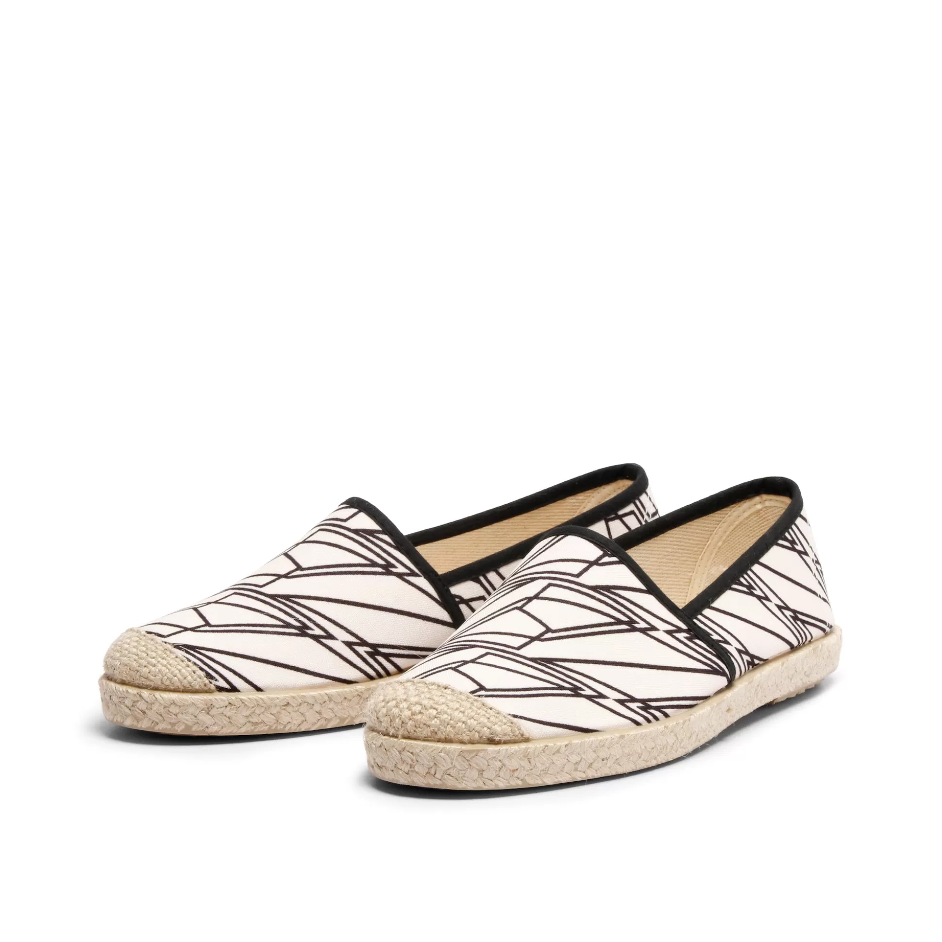 Damen Grand Step Evita Cotton Printed Espadrille X Colorblind Patterns