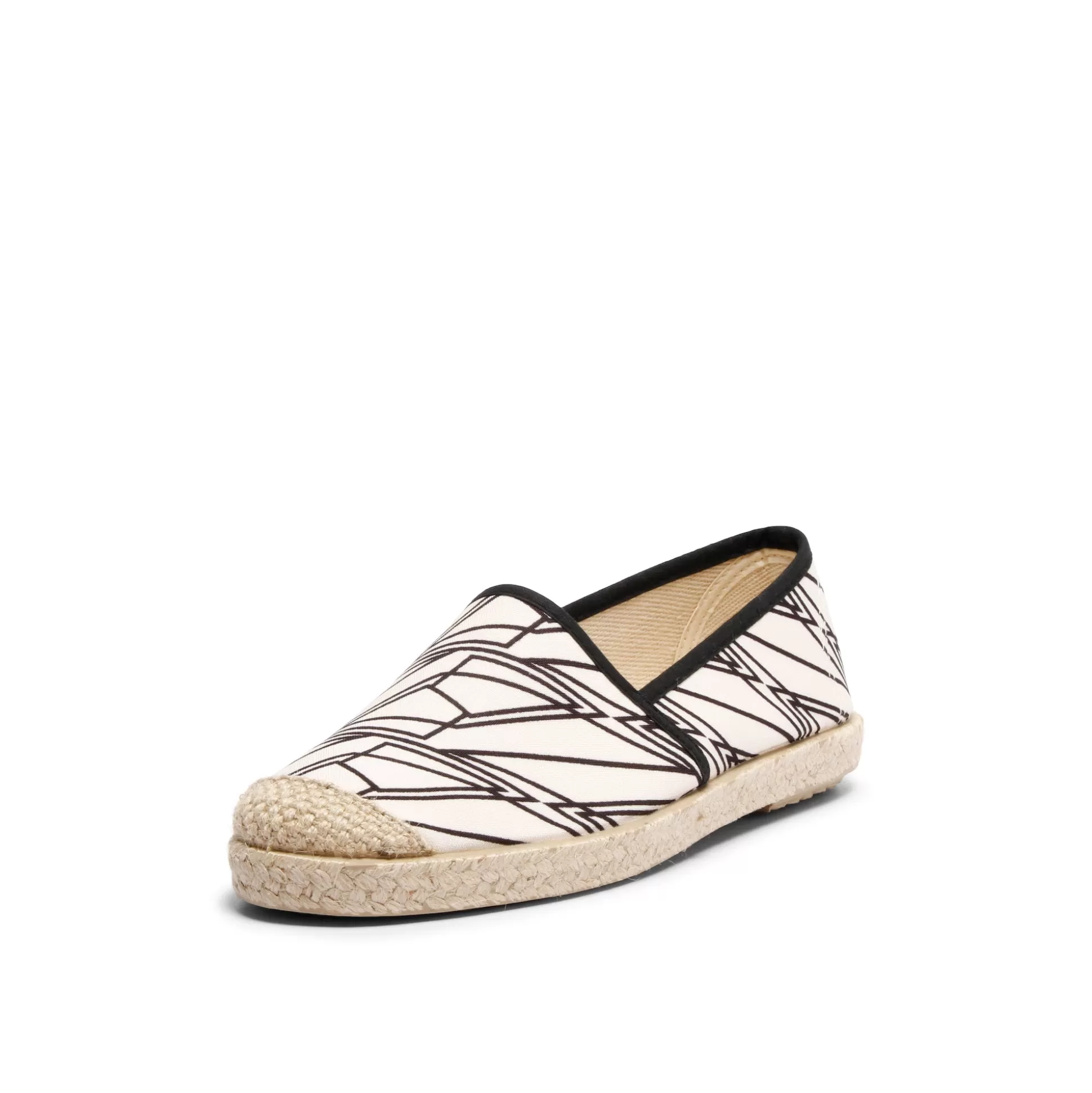 Damen Grand Step Evita Cotton Printed Espadrille X Colorblind Patterns