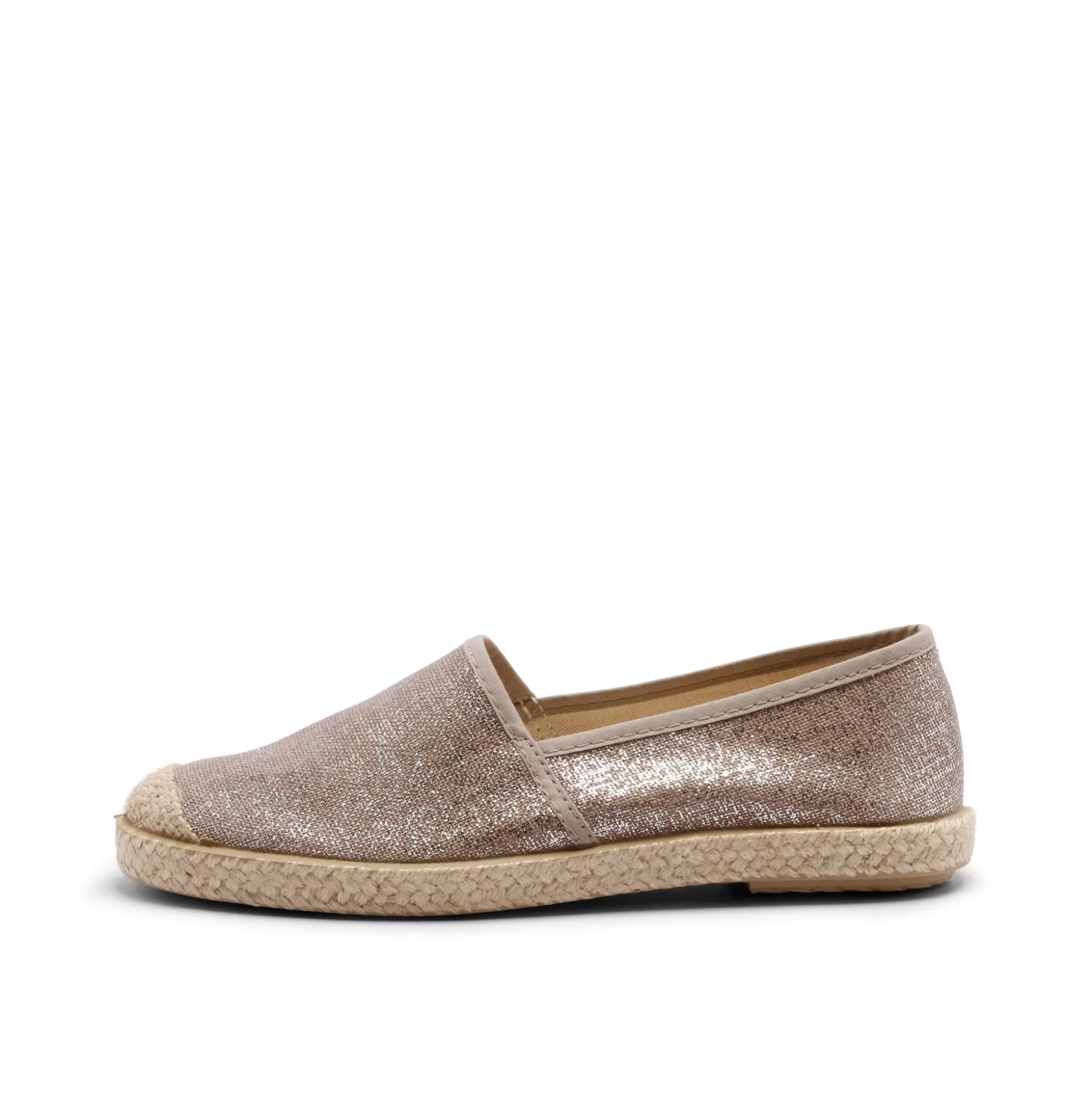 Damen Grand Step Evita Espadrille Metallic Plain Rose