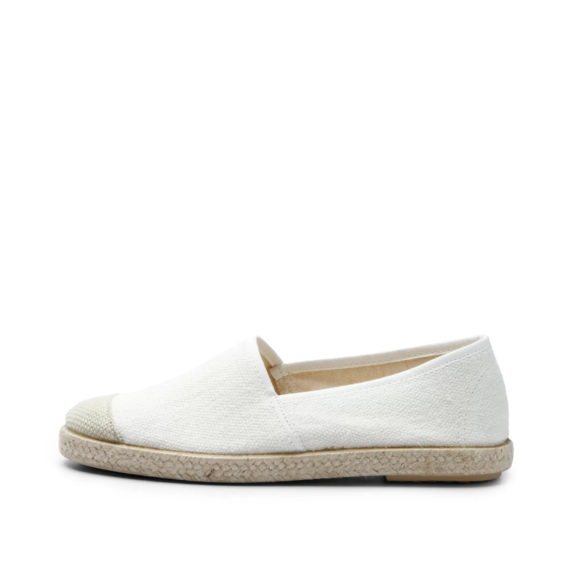 Damen Grand Step Evita Hemp Espadrille White