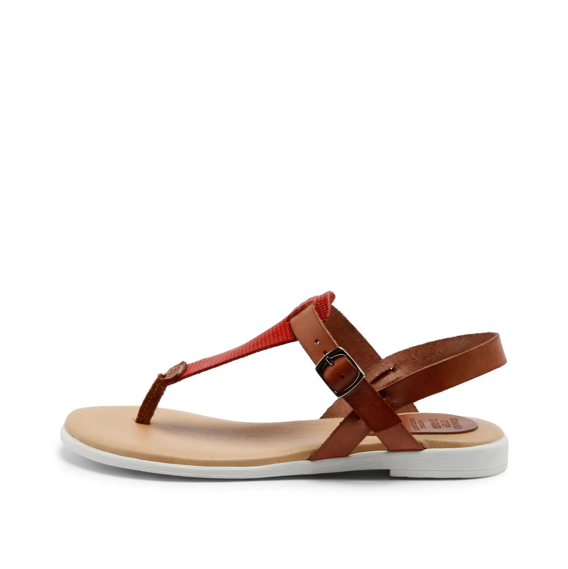 Damen Grand Step Flora Leather Sandal Sand Lipstick