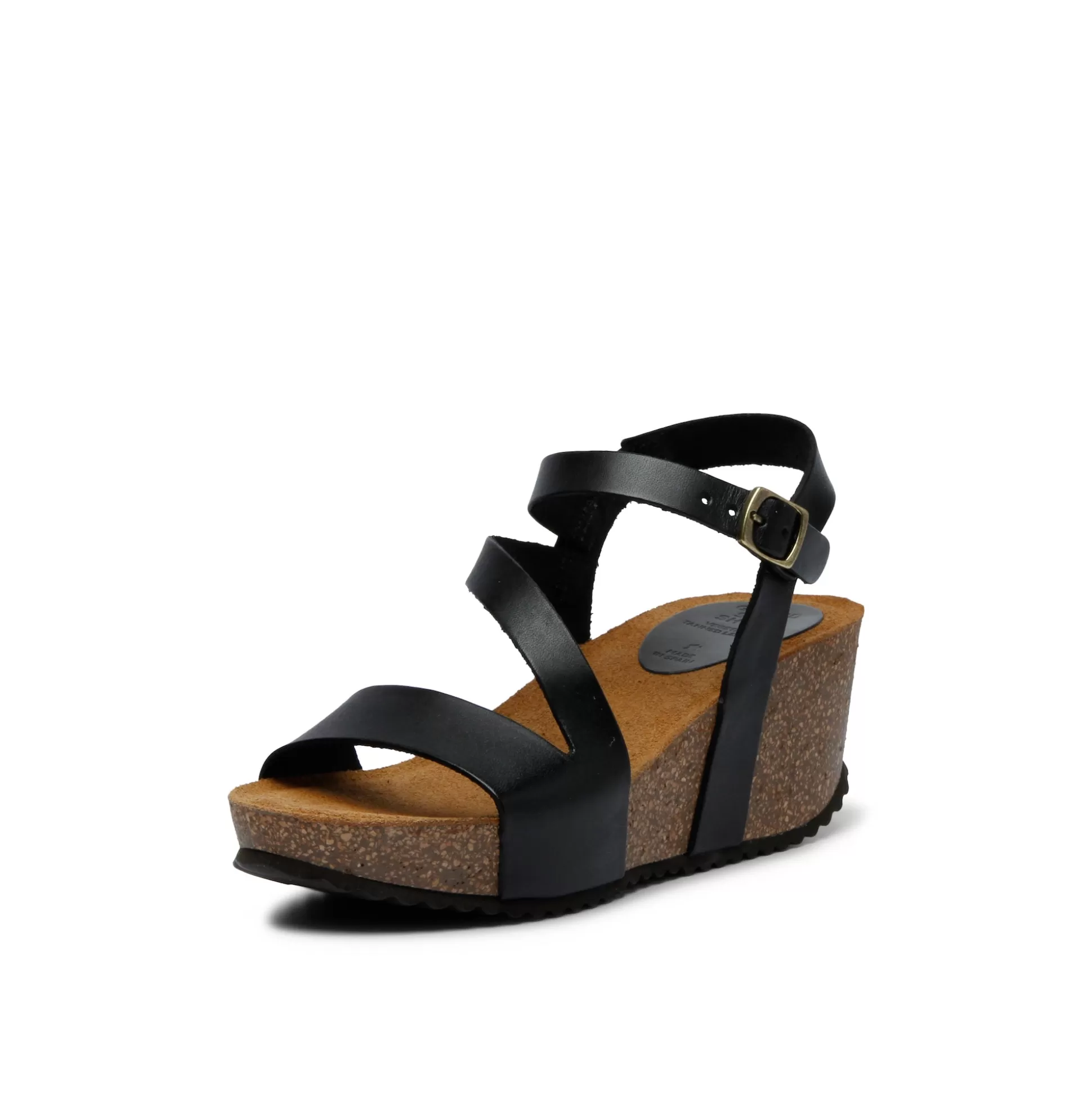 Damen Grand Step Jill Leather Sandal Black