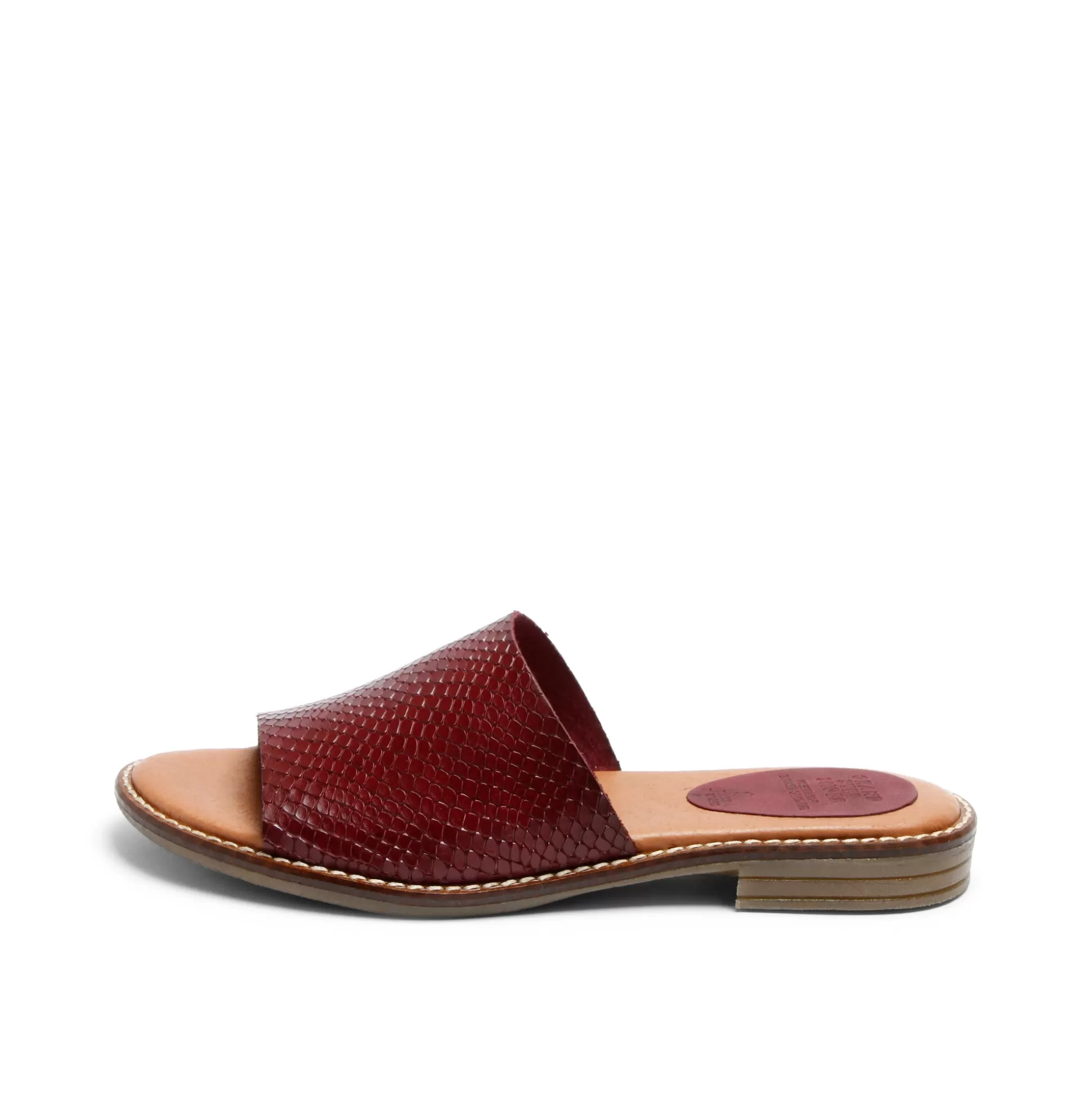 Damen Grand Step Kaja Leather Sandal Snake Bordo