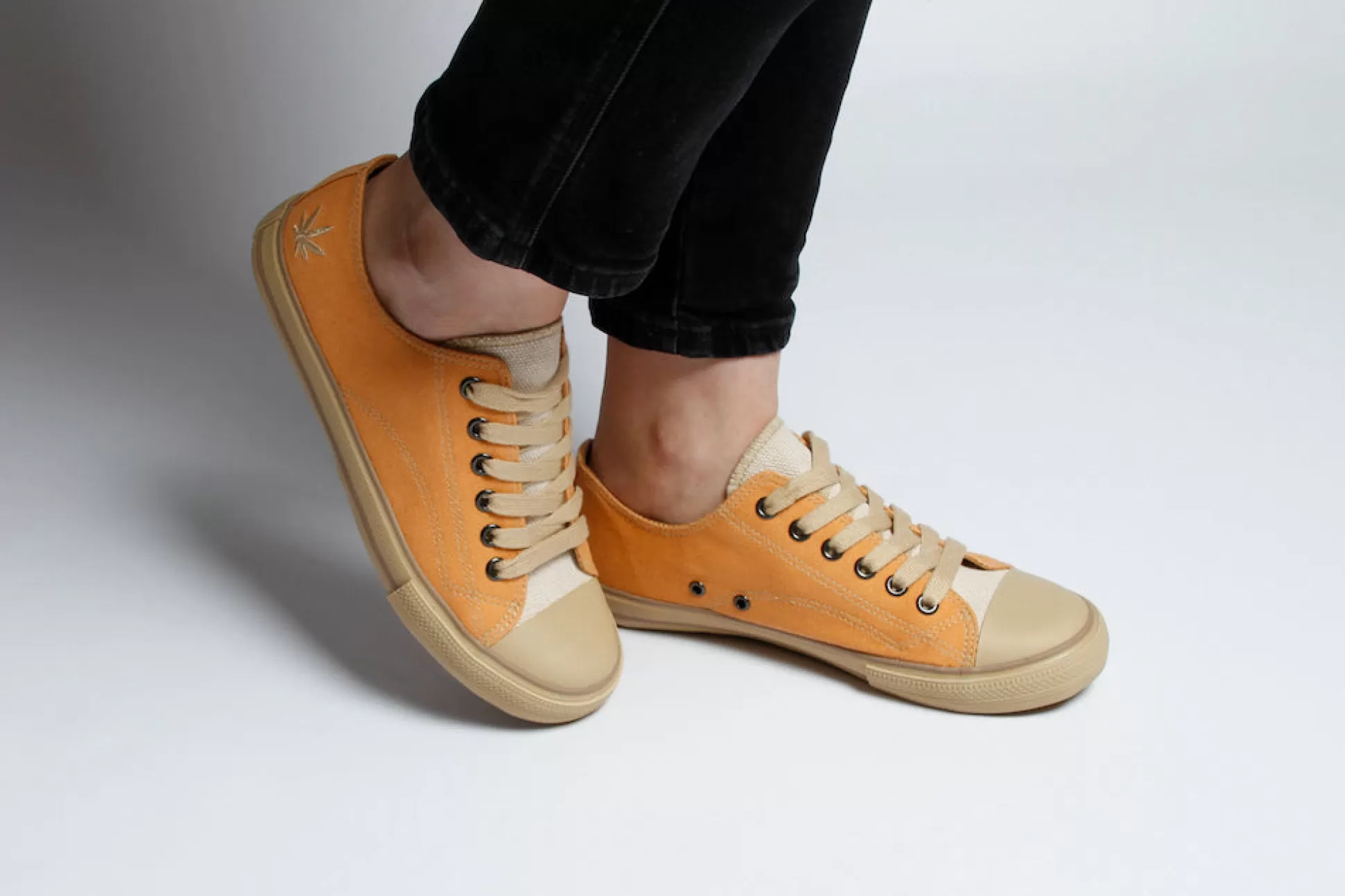 Herren Grand Step Marley Orange Offwhite Hemp Sneaker