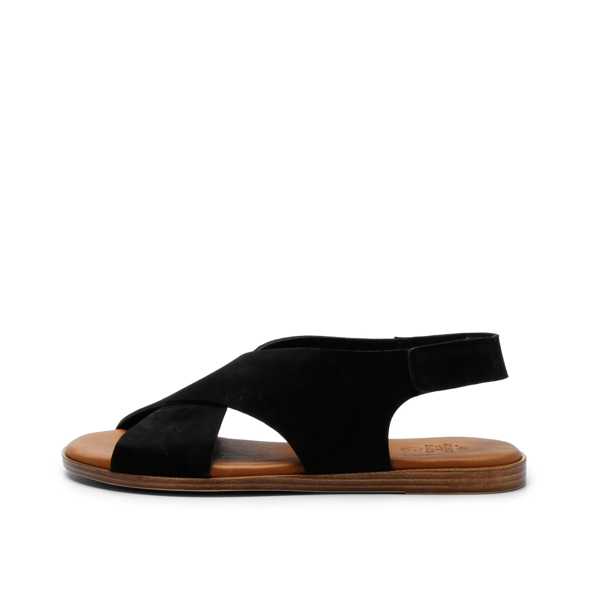 Damen Grand Step Menorca Leather Sandal Black