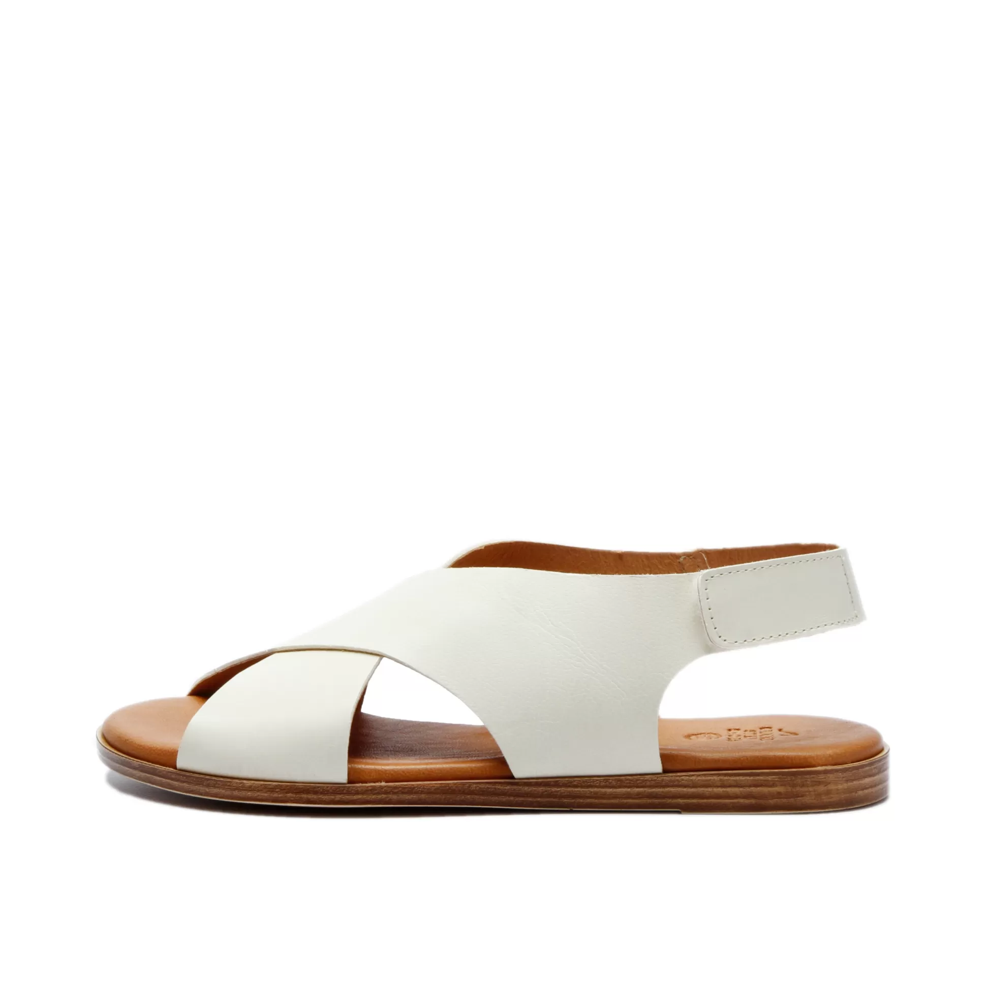 Damen Grand Step Menorca Leather Sandal Offwhite