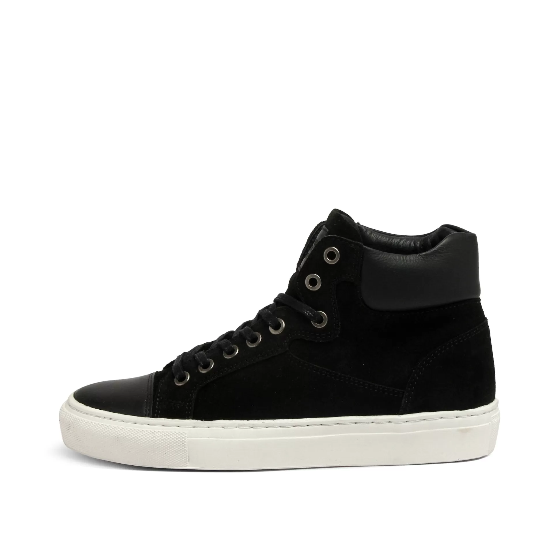 Damen Grand Step Sally Suede Black High Top Sneaker