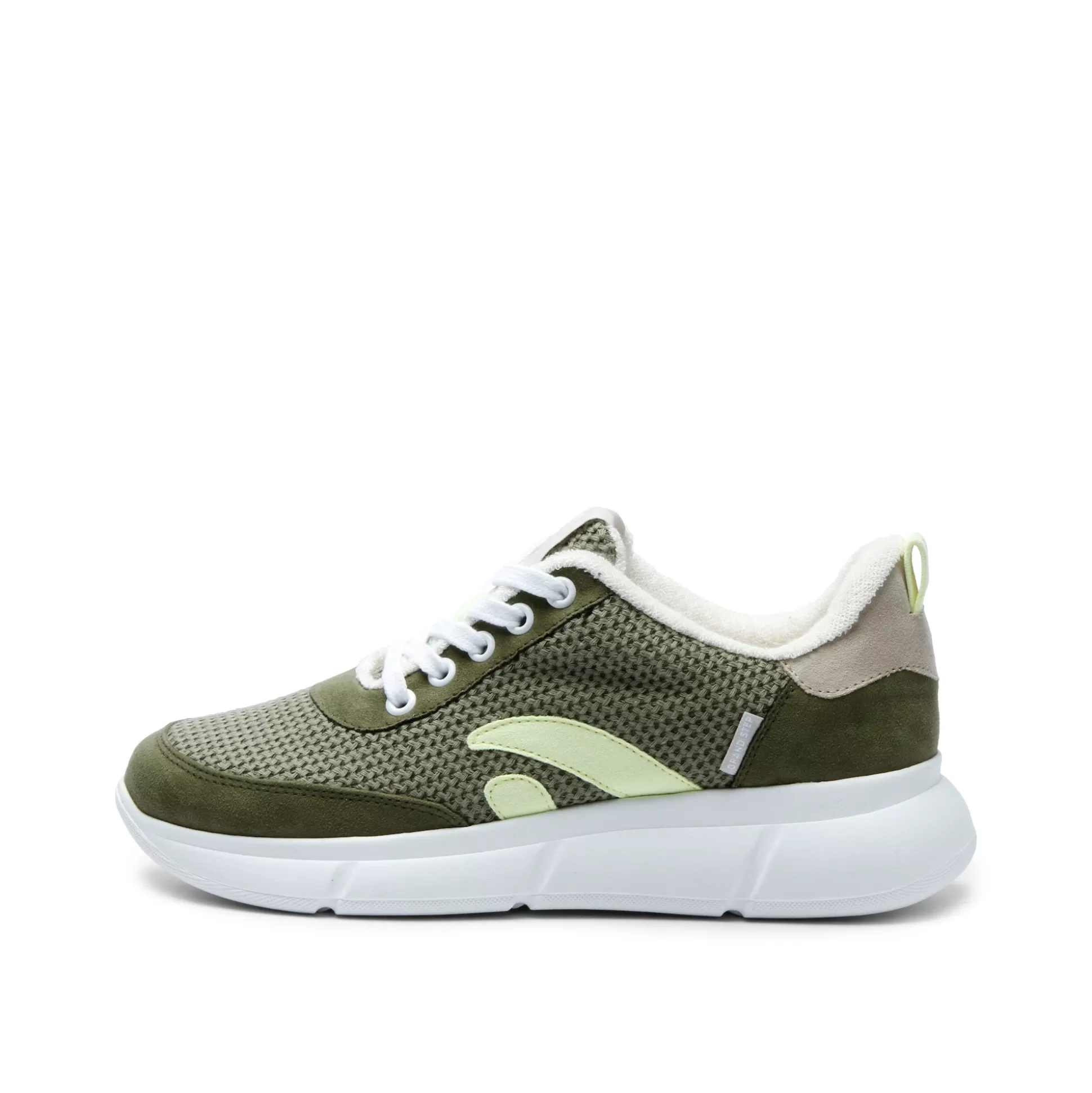 Damen Grand Step Speed Olive Neon Vegan Sneaker