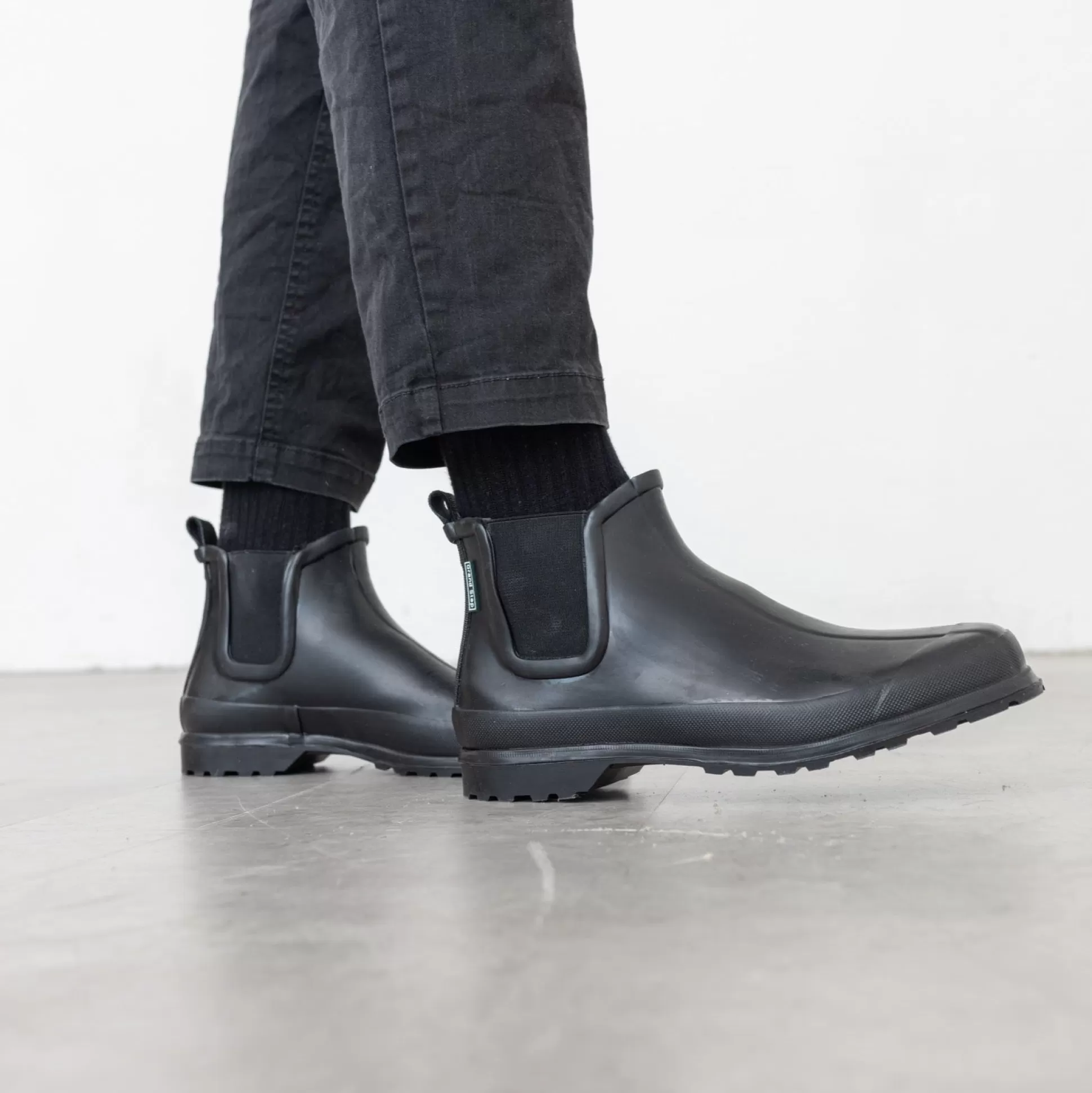 Herren Grand Step Victor Schwarz Rubber Boot